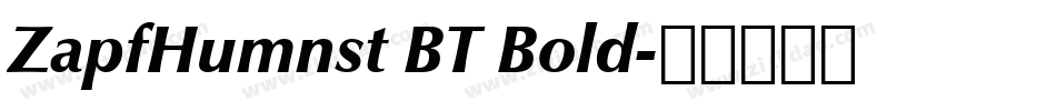 ZapfHumnst BT Bold字体转换